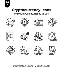 Grab this beautiful and amazing cryptocurrency vectors set, ready for premium download