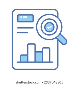 Agarra este hermoso icono de informe de auditoría en estilo moderno, listo para usar el icono