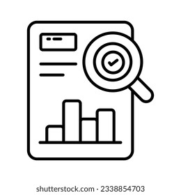 Grab this beautiful audit report icon in trendy style, ready to use icon
