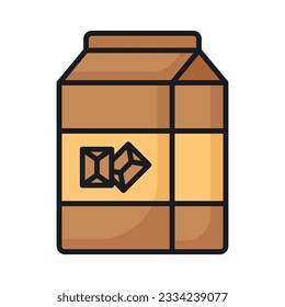 Grab this beautiful designed chocolate milk vector in trendy style, customizable icon