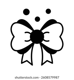 Grab this beautiful glyph icon of ribbon bow