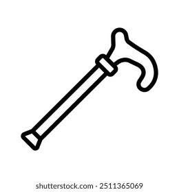 Grab this beautiful icon of walking stick in editable style