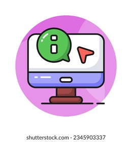 Agarra este hermoso diseño de la información de la computadora vector de mensajes en estilo de moda
