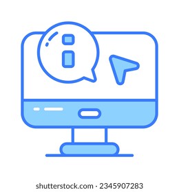 Grab this beautifully design computer information message vector in trendy style