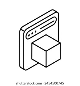 Grab this beautifully design isometric icon of 3d modeling