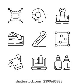 Grab this beautifully designed art and design icons set, ready for premium use