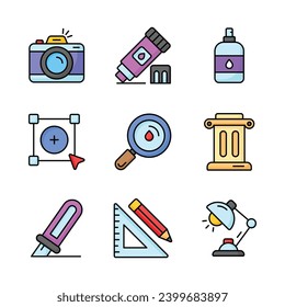 Grab this beautifully designed art and design icons set, ready for premium use