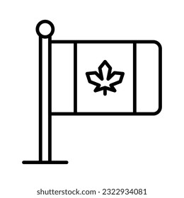 Grab this beautifully designed icon of canadian flag in trendy style
