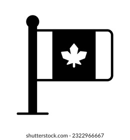 Grab this beautifully designed icon of canadian flag in trendy style