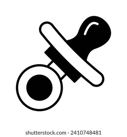 Grab this beautifully designed icon of pacifier, nipple vector design