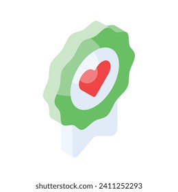 Dieses wunderschön gestaltete Symbol des Herzemblems in modernem und trendigem Stil genießen