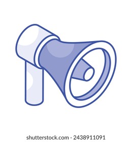 Grab this beautifully designed icon of megaphone in editable style, a customizable vector of loudspeaker