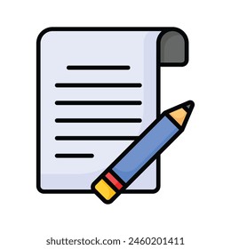 Grab this beautifully designed icon of letter, communication document vector design