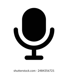 Grab this beautifully designed icon of microphone in trendy flat style