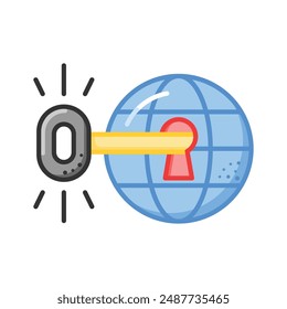 Grab this beautifully designed icon of global business