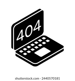 Agarra este icono isométrico bellamente diseñado de error 404