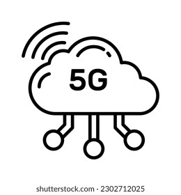 Grab this beautifully designed vector of 5G network in trendy style, editable icon