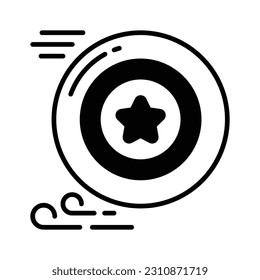Agarra este hermoso vector de frisbee de estilo moderno, listo para usar icono