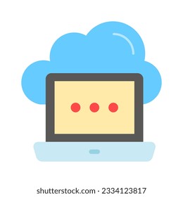 Agarre este hermoso vector de computación en nube a un estilo moderno
