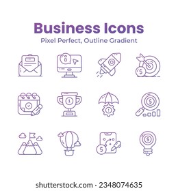 Grab this carefully crafted business icons set, read to use for web, mobile apps and all presentation projects