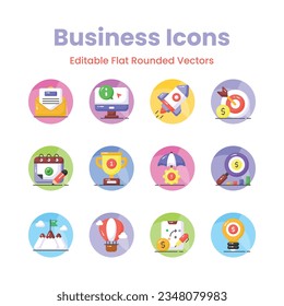 Grab this carefully crafted business icons set, read to use for web, mobile apps and all presentation projects