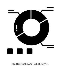 Grab this carefully crafted icon of pie chart, business analysis vector
