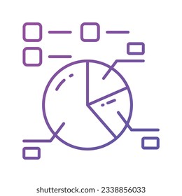 Grab this carefully crafted icon of Pie Graph, business analysis vector