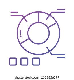 Grab this carefully crafted icon of pie chart, business analysis vector