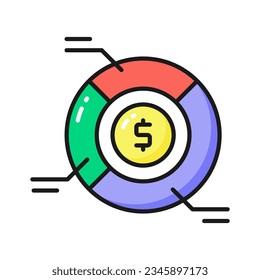 Nehmen Sie sich dieses sorgfältig erstellte Icon der Finanzanalyse, des Vektorgrafiks der Unternehmensanalyse