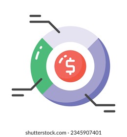Grab this carefully crafted icon of financial analysis, business analysis vector