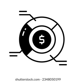 Grab this carefully crafted icon of financial analysis, business analysis vector