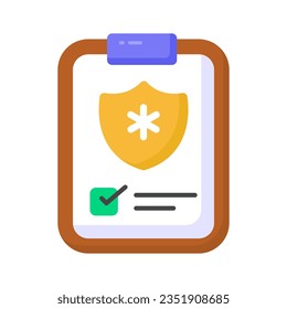Grab this carefully crafted icon of medical insurance in trendy design