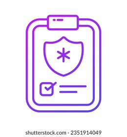 Grab this carefully crafted icon of medical insurance in trendy design
