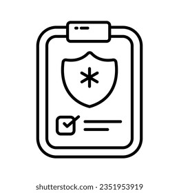 Grab this carefully crafted icon of medical insurance in trendy design
