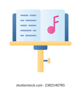 Grab this carefully crafted icon of music stand in modern style