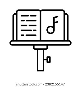Grab this carefully crafted icon of music stand in modern style