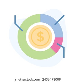 Grab this carefully crafted icon of financial analysis, business analysis vector