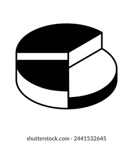 Agarra este icono cuidadosamente elaborado de Gráfico circular, vector de análisis de negocios
