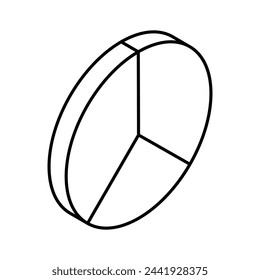 Grab this carefully crafted icon of Pie Graph, business analysis vector