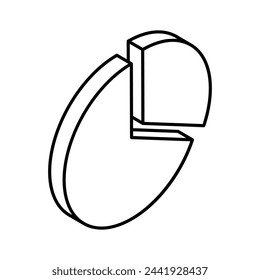 Agarre este icono cuidadosamente diseñado de gráfico circular, vector de análisis de negocios