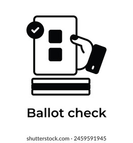 Grab this carefully crafted icon of ballot paper check, ready to use