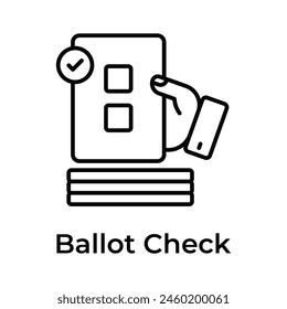 Grab this carefully crafted icon of ballot paper check, ready to use