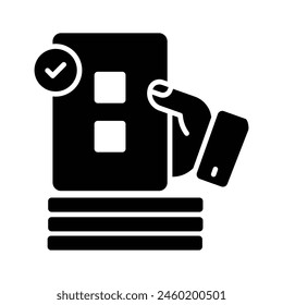 Grab this carefully crafted icon of ballot paper check, ready to use