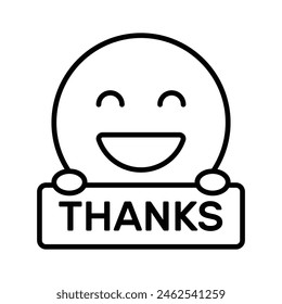 Grab this carefully crafted icon of thanks emoji, ready for premium use