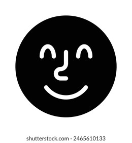 Schnappen Sie sich diese sorgfältig gestaltete Ikone des glücklichen Emojis, bereit für Premium-Nutzung
