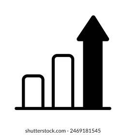 Grab this carefully crafted icon of growth chart, business analysis vector