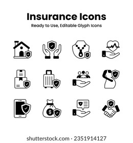 Grab this carefully crafted insurance vector set, ready to use in web, mobile, and all presentation projects.