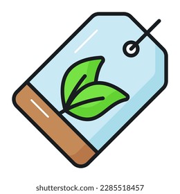Adquiera este diseño vectorial cuidadosamente diseñado de etiqueta ecológica en estilo de moda, descargue este icono premium