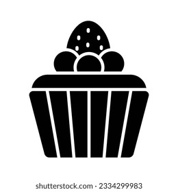Grab this carefully crafted vector of cupcake in modern style, premium icon
