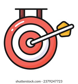 Nehmen Sie sich diese sorgfältig erstellte Vektorgrafik von Zielobjekten im trendigen Stil, Design von Finanzschwerpunkten